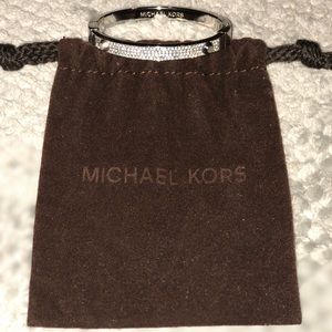 Michael Kors silver bracelet with rhinestones